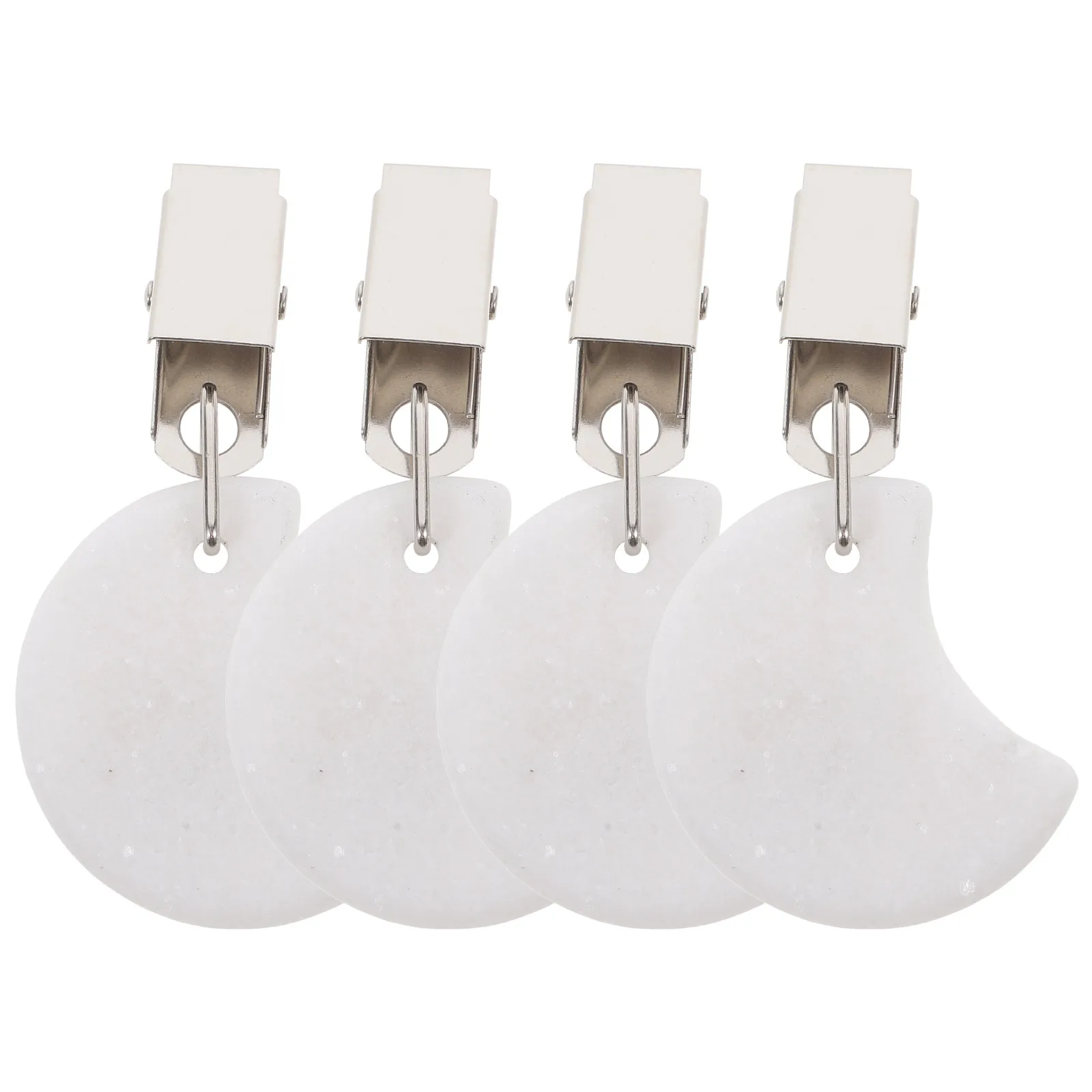 

4pcs Clips Stone Tablecloths Outdoor Weights Heavy Curtain Clamps Marble Design Windproof Camping Picnic Table Linen Wind