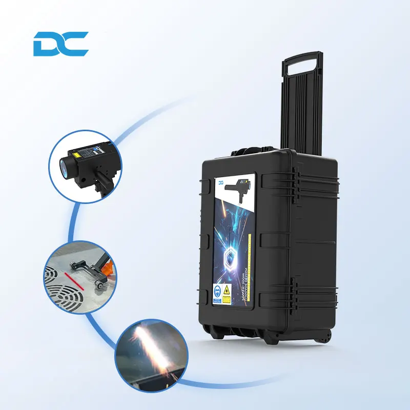 

Портативный лазерный очиститель для дерева и металла 100W 200W 300W 500W, импульсный лазерный аппарат для удаления ржавчины, цена