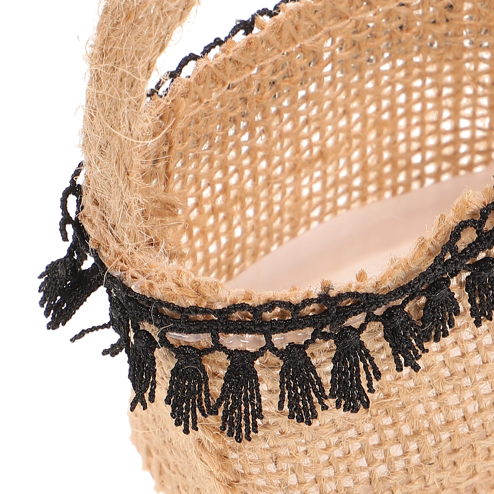 

4 Pcs Burlap Candy Bag Floral Basket Home Wedding Favor for Flower Adornment Gift