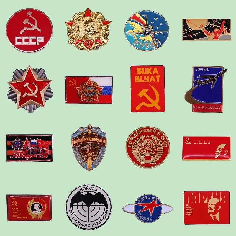 Superior Quality Soviet Space Astronautics Enamel Pin Medal Brooch Boctok CCCP Rocket Cosmonaut World War Jewelry Gift Wholesale