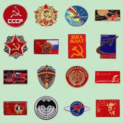 Superior Quality Soviet Space Astronautics Enamel Pin Medal Brooch Boctok CCCP Rocket Cosmonaut World War Jewelry Gift Wholesale