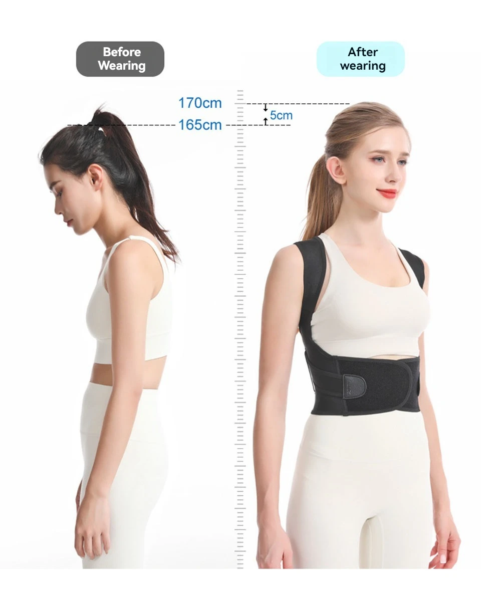 AOLIKES New Back Posture Corrector Brace for Women Men Breathable Back Posture Correction Back Support Belt Adjustable Shoulder