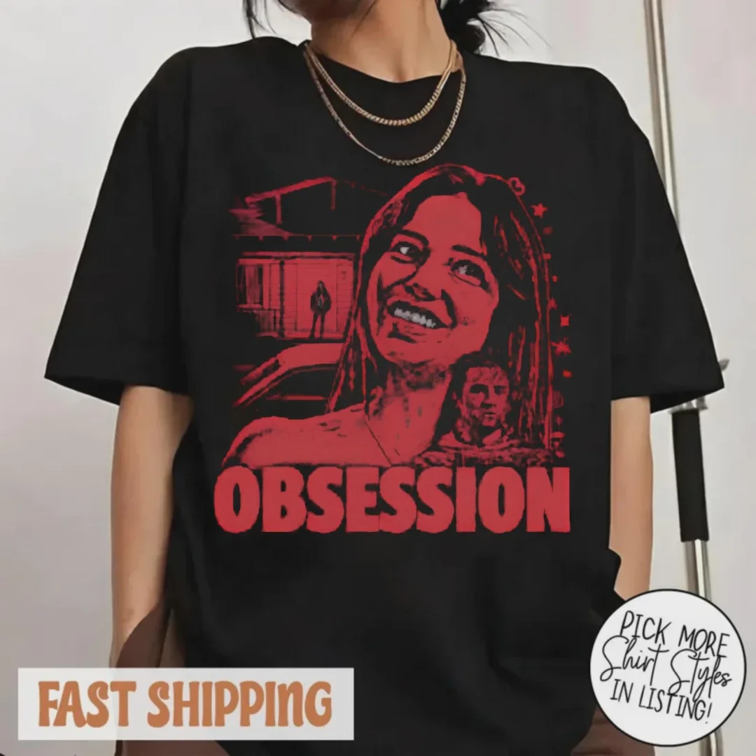 Camiseta OBSESSION Movie 2026, camiseta gráfica de filme de terror, camiseta masculina de algodão puro para o verão, roupa infantil, camiseta feminina