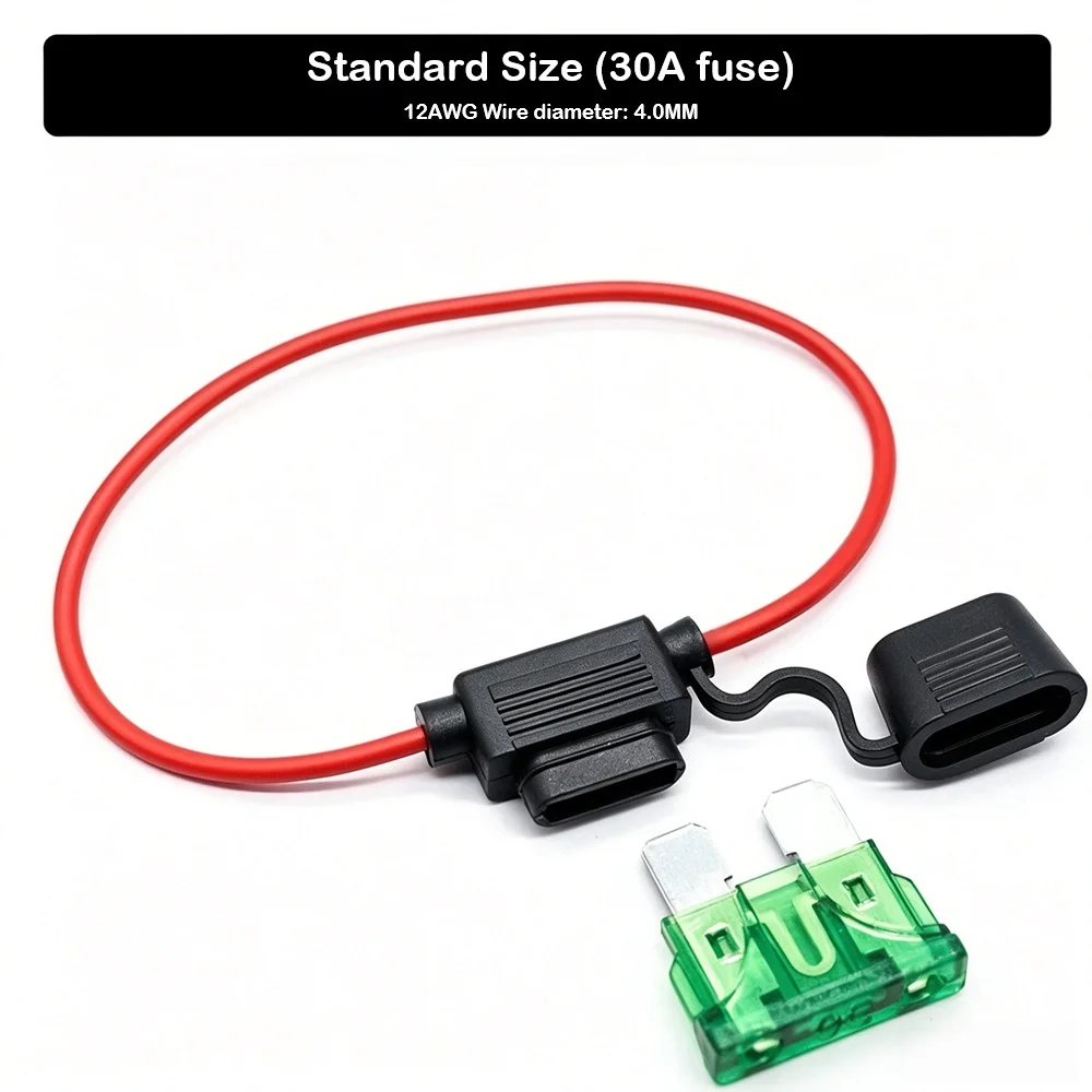 Wasserdichter 10/12/14/16/18AWG Schneidbarer Auto-Inline-Sicherungshalter 5A-50A Standard-/Mini-Sicherungen Sicherheit für Boote, Marinefahrzeuge, LKWs und Fahrzeuge – Detail 17