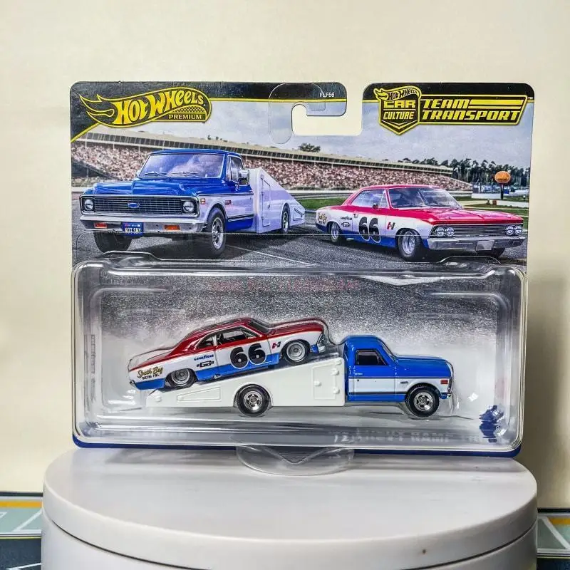 정품 핫 휠 프리미엄 자동차 문화 팀 운송 시리즈 Gtr 포드 소장 자동차 모델 어린이 장난감 Flf56-7a 선물