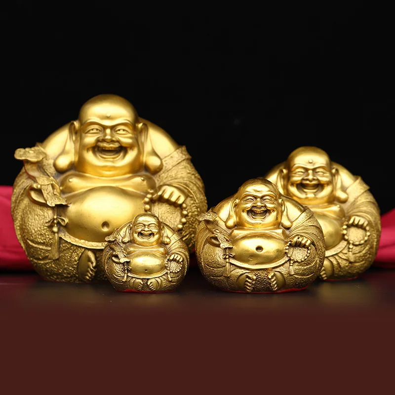 

Pure copper Maitreya Buddha big-bellied smiling gas round Maitreya home handicraft decorative ornament manufacturer