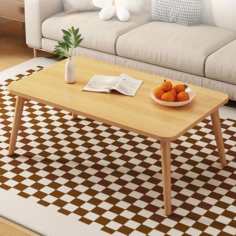 Nordic Simple Wooden Small Tea Table Corners Round Coffee Table Lving Room Mini Sofa Side Table  Basse De Salon Decoration image 4