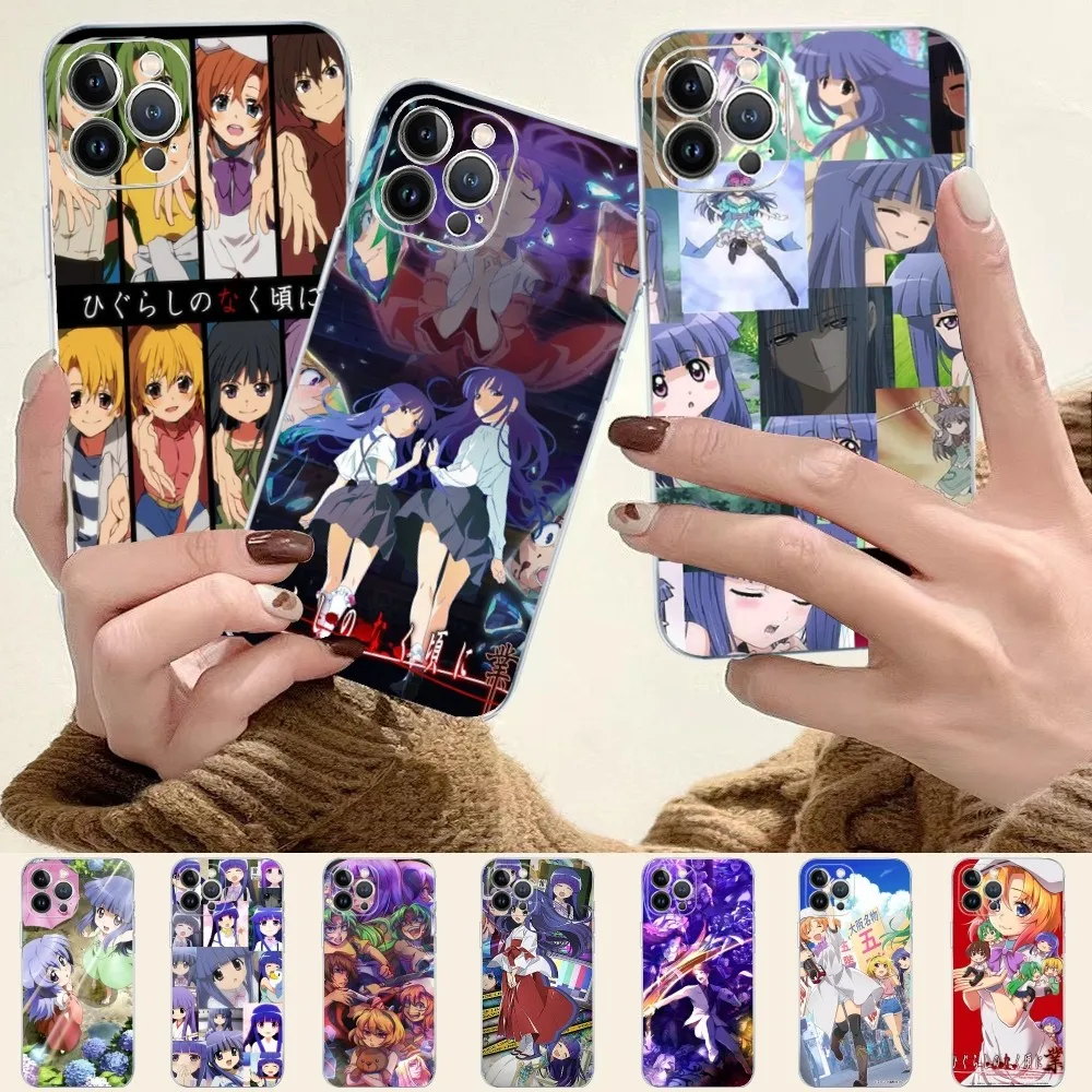 Higurashi When They Cry Phone Case Silicone Soft for iphone 15 14 13 12 11 Pro Mini XS MAX 8 7 6 Plus X XS XR Cover