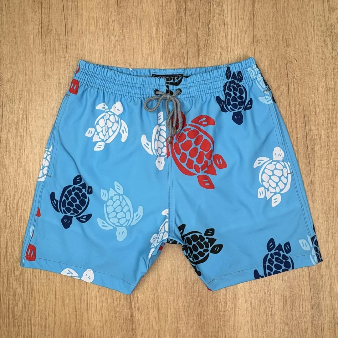 الرجال مقاوم للماء تصفح السباحة جذوع السراويل الملاكم تمتد ملابس السباحة Vilebrequin مطاطا دنة الشاطئ جودة السلاحف السراويل #1