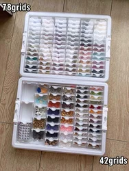 Diamond Painting Mosaic Tool Accessories Plaid Jewelry Drill Containers For Diamond Embroidery Storage Box Organizer
