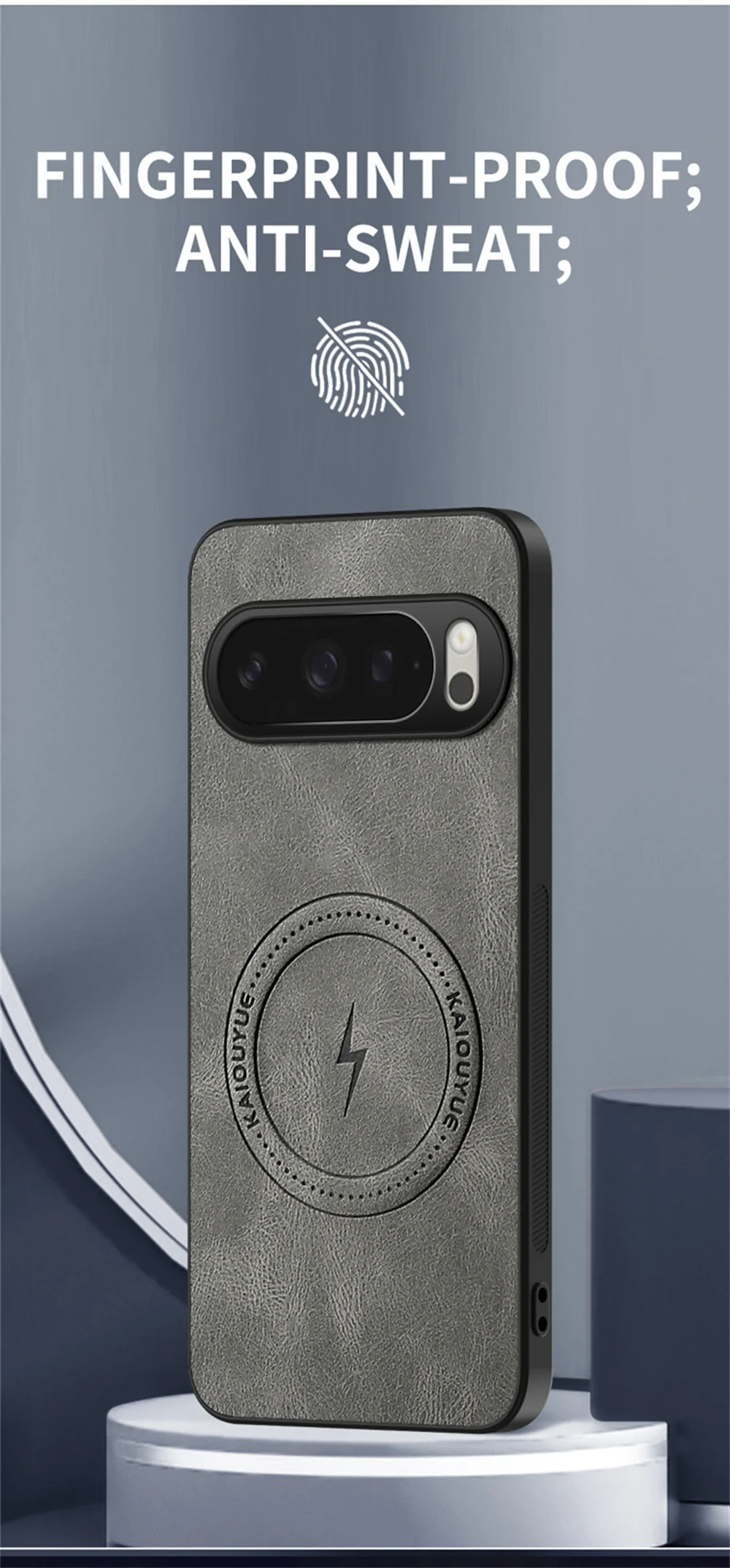 Luxuriöse, klassische Handyhülle aus Leder mit Magnetverschluss für Google Pixel 10, 9, 11 Pro XL, 9A, 8A, 8, 7, 7A, 6, 6A, kompatibel mit MagSafe und kabellosem Laden. – Detail 9