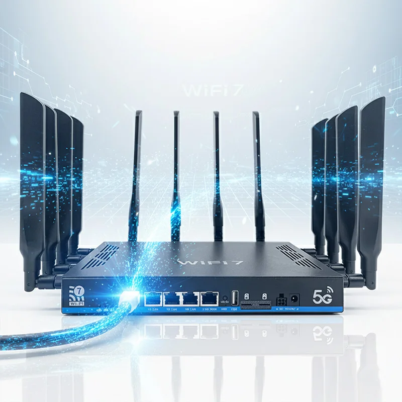 MT7988AV Quad Core 2.5G WAN 2.5G LAN New X75 4G 5G WiFi Router SA NSA Lock VPN Dual SIM Card Network 5G Modem CPE With Sim Slot