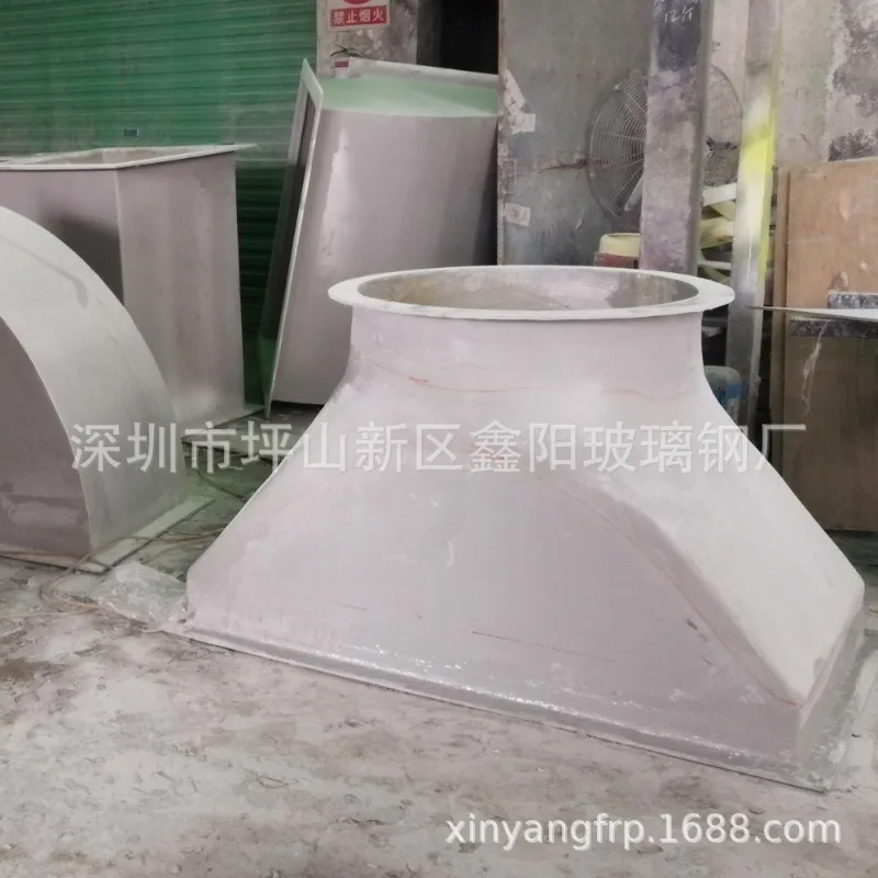 FRP Air Duct Basement Inorganic FRP Ventilation Duct Rectangular Circular Smoke Prevention and Exhaust Glass Fiber Air Duct