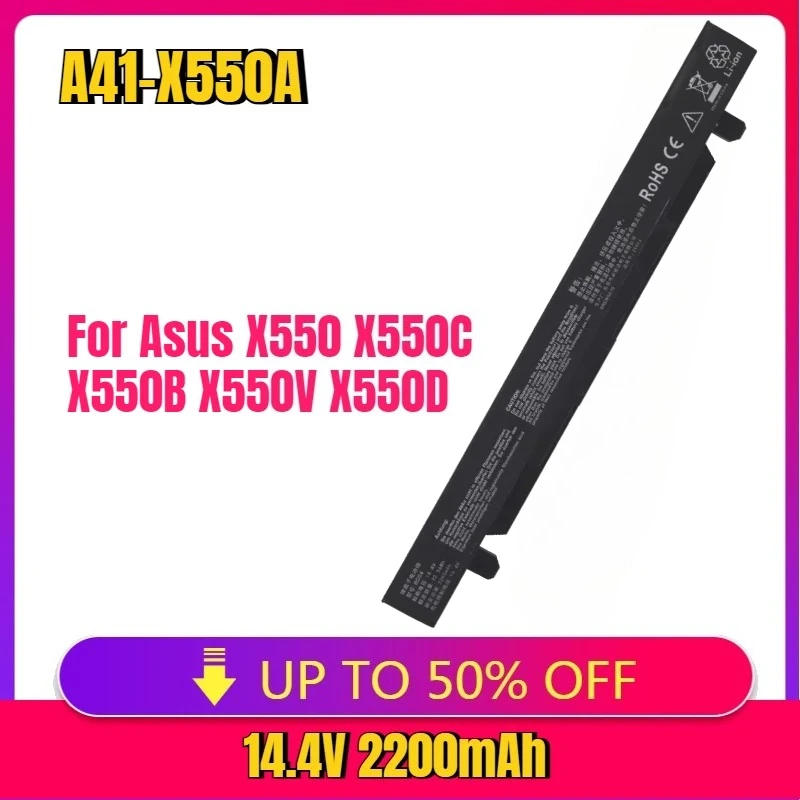 

New A41-X550 A41-X550A 2600mAh 14.4V Battery for Asus X550 X550C X550B X550V X550D X450C X452 A450C K550L F552C F552VL GL552V