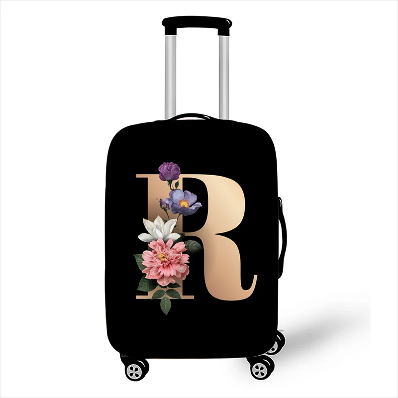 Sac à poussière élastique, 26 lettres imprimées, housse de protection pour valise Alphabet pour femmes de 18 à 32 pouces, accessoires de voyage,