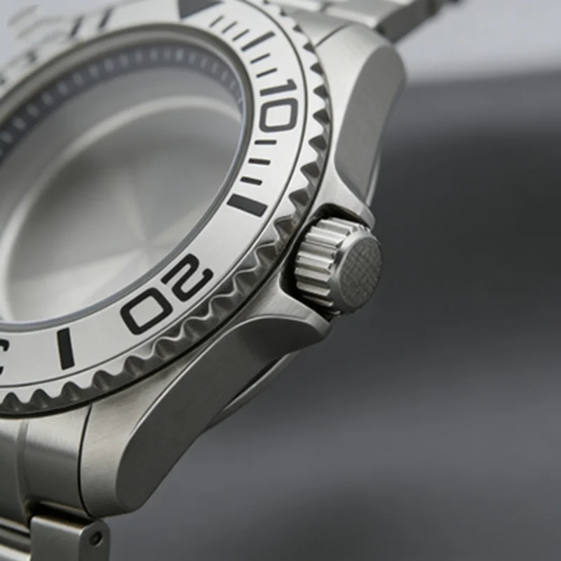 

Silver 41MM Stainless Watch Case For NH35 NH36 Movement Sapphire Glass With Watch Band Polish Water Watch Parts