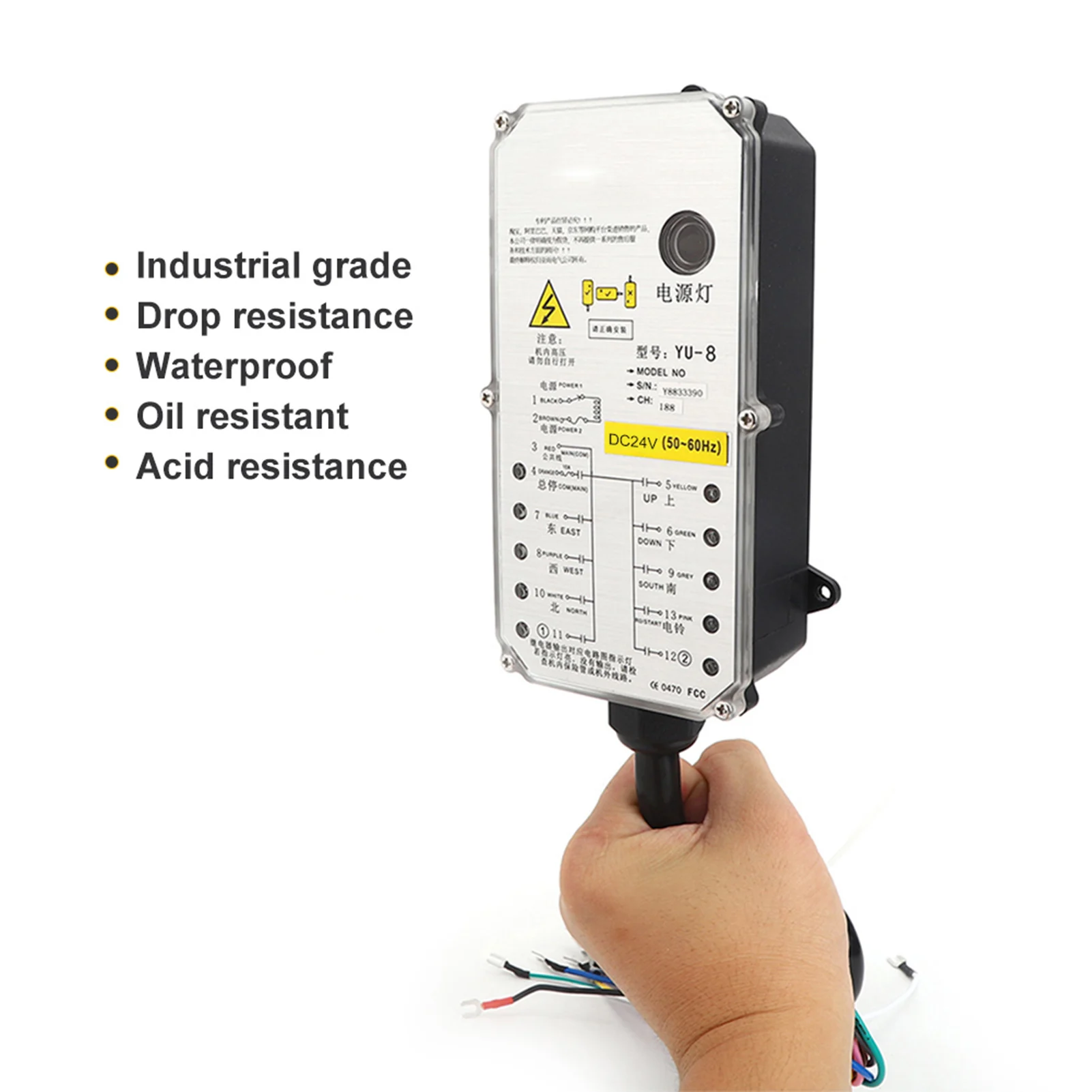 Crane Remote Control CNC Controller Hoist Controller Double Handle Three Proof Waterproof Acid Oil Resistant Anti Fall for Crane