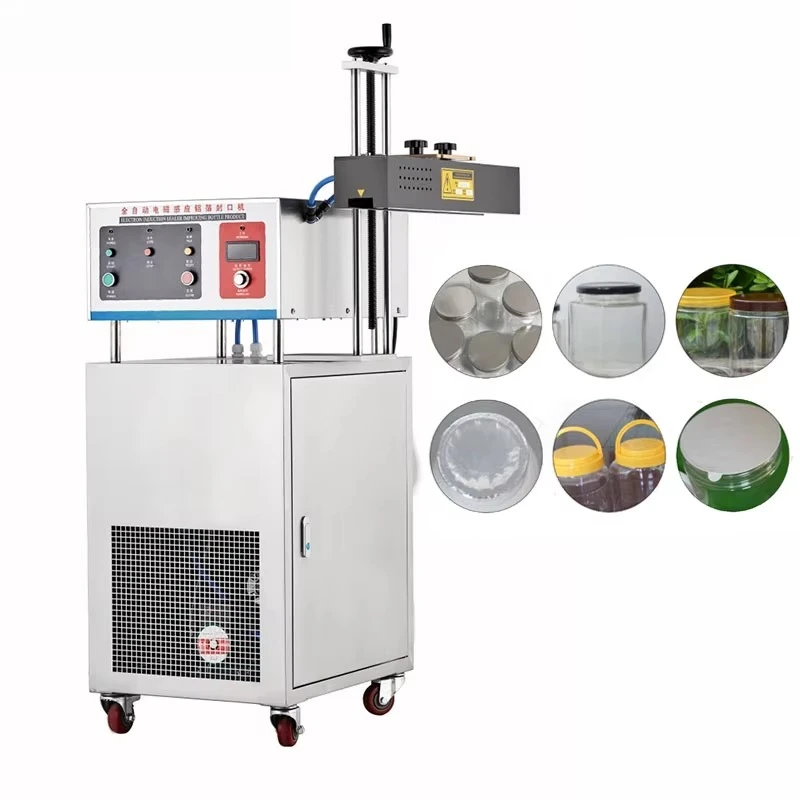 Automatic Water Cool Induction Sealing Machine for Aluminum Foil Lids Gaskets Plastic Glass Beverages Electric for Bottle