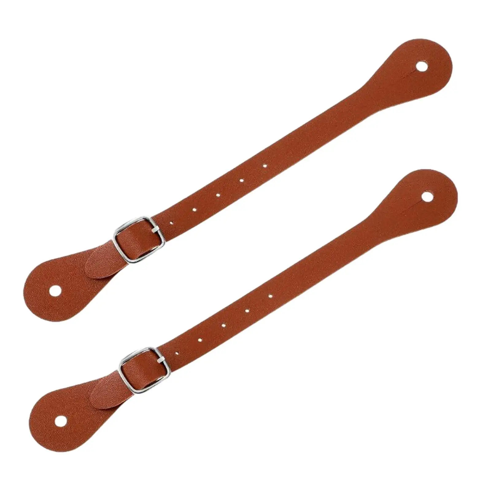 Metal Buckle PU Leather Spur Straps for English and Western Cowboy Boots Equestrian Gear