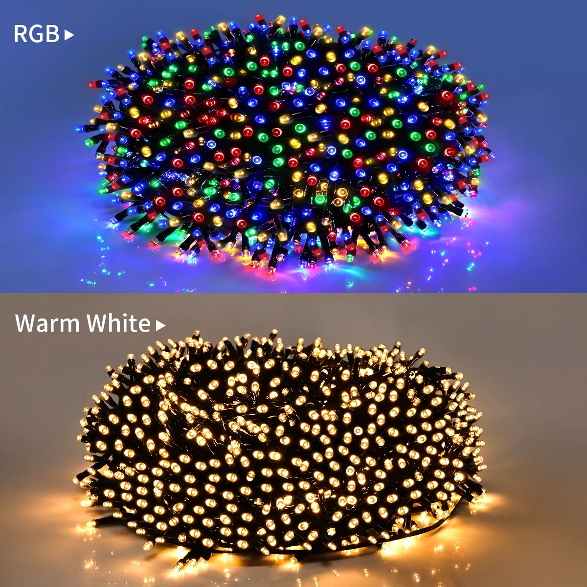 100M 50M 30M Outdoor Solar String Fairy Lights Waterproof Garland Large Solar Panel Fast Charge Lamp For Festival Garden Decor image 5