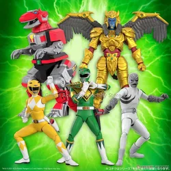 In Stock Super7 Mighty Morphin Power Rangers Black Ranger Blue Ranger Finster Lord Zedd Dino Megazord Ultimate Action Figure Toy