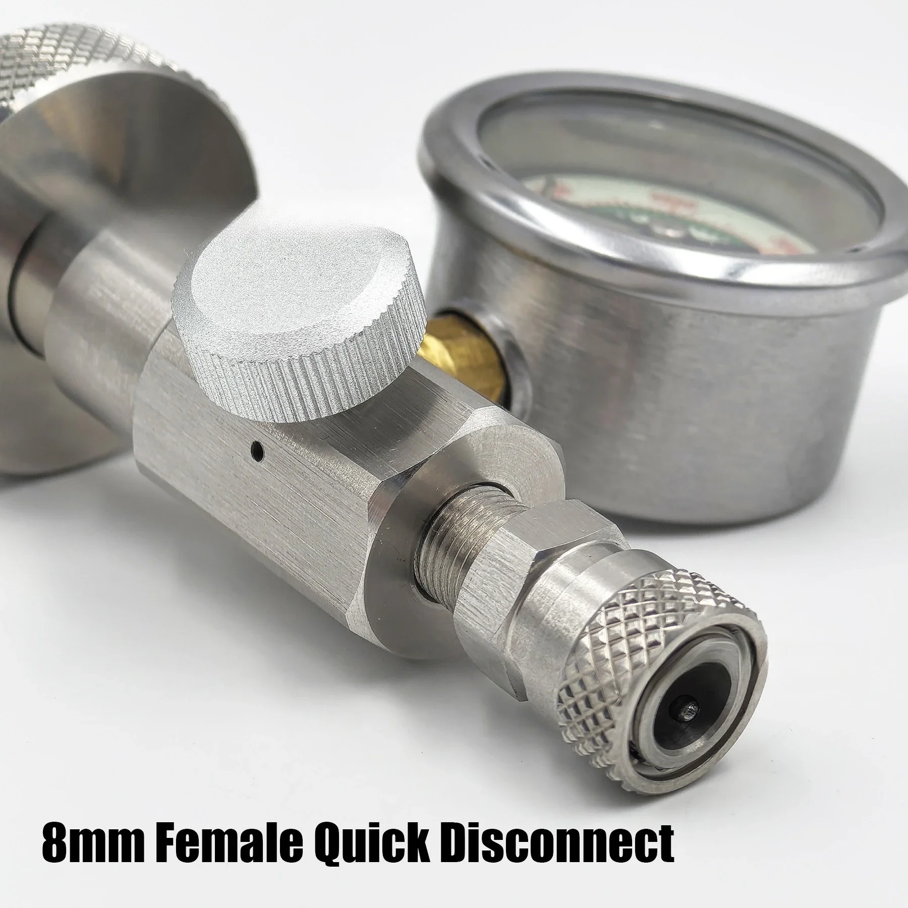High Pressure Diving Inflation Valve G5/8 Thread DIN Fill Device with 8Mm Quick Coupling Joint