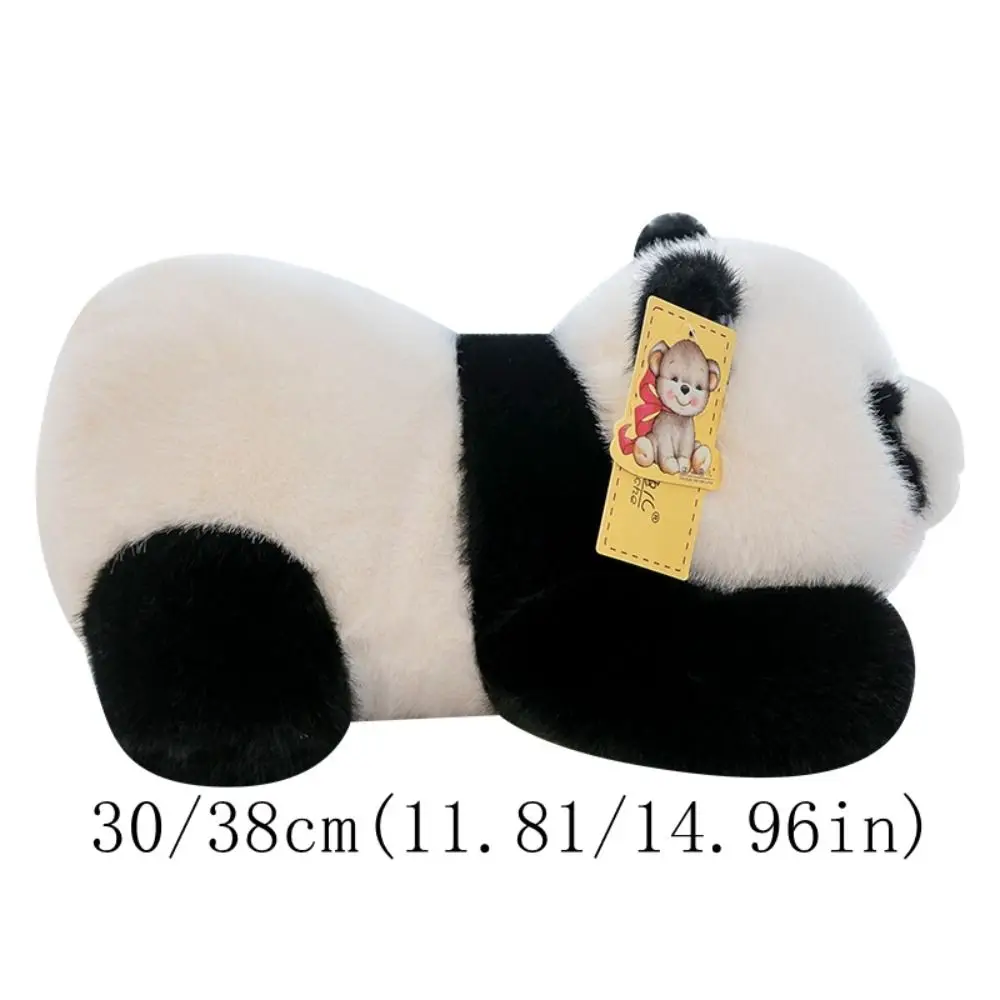 재미있는 앉은 자세 판다 봉제 인형, 꿈틀거리는 자세의 푹신한 판다 인형, 만화 귀여운 부드러운 판다 봉제 인형 어린이용