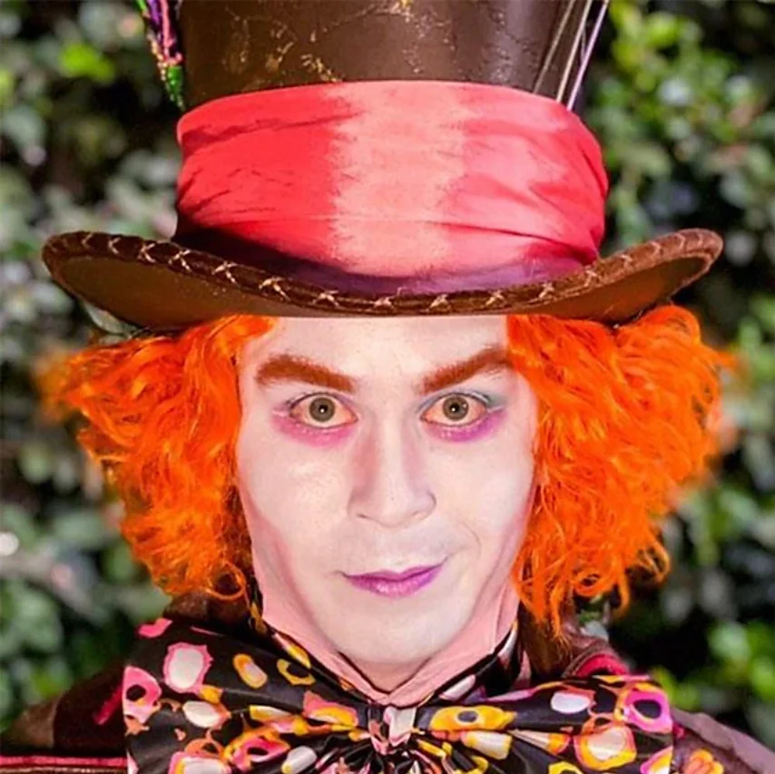 Alice in Wonderland Movie Mr. Mad Hatter Dream Character Mr. Talant Character Wig Synthetic Fiber Wig