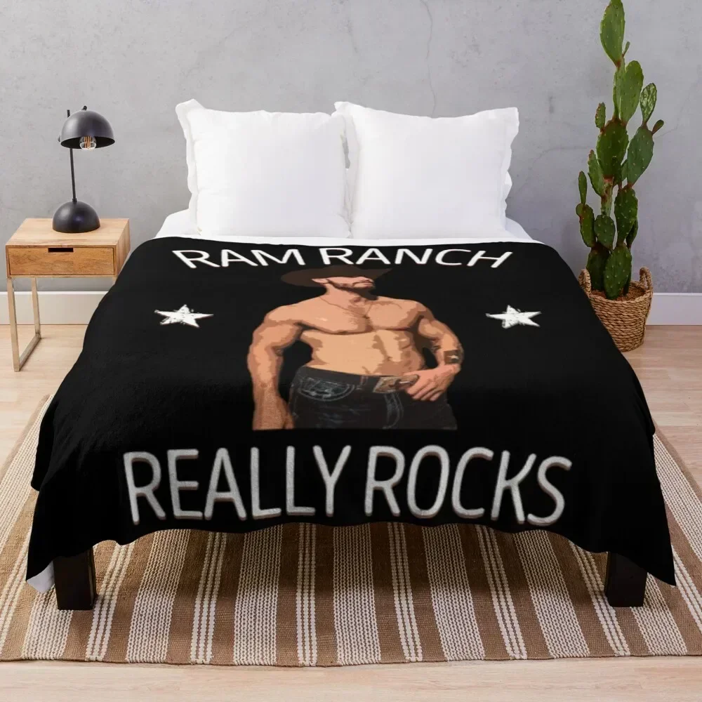 

Ram Ranch T-ShirtRam Ranch Really Rocks Throw Blanket Cozy Light Blanket for Travel Camping Picnic