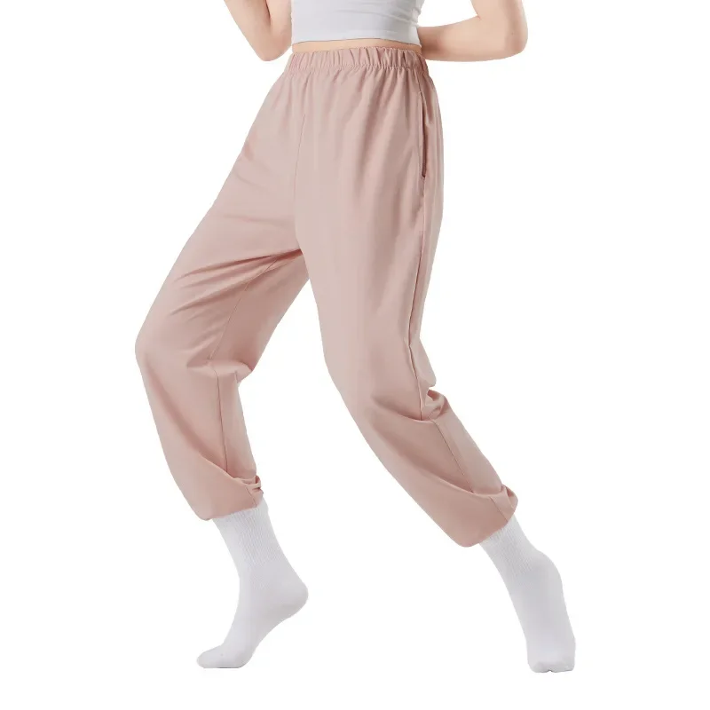 Pantalon de danse de ballet moderne taille haute pour femmes et filles, coton IQUE dex, fitness, yoga, long, fjl