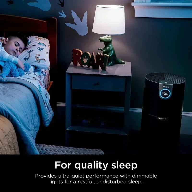 D2BShark Clean Sense Air Purifiers with HEPA Filter,Covers Up To 1200 Sq Ft,Removes Smoke,Dander,Allergens,and Dust,HP202