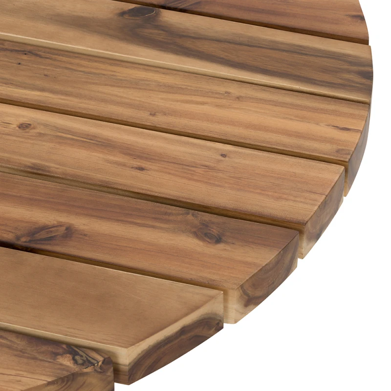 D35.6x14.6 Coffee Table, Durable Solid Acacia Wood