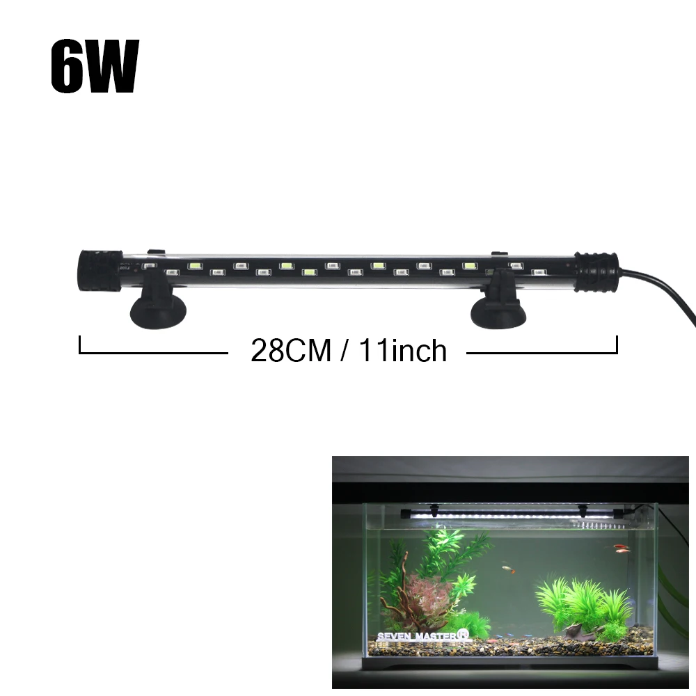 Aquarium Licht LED Plant Grow Lamp Waterdicht Aquarium Licht 18-58CM Onderwater Aquaria Decor Verlichting 90-260V 5730chip