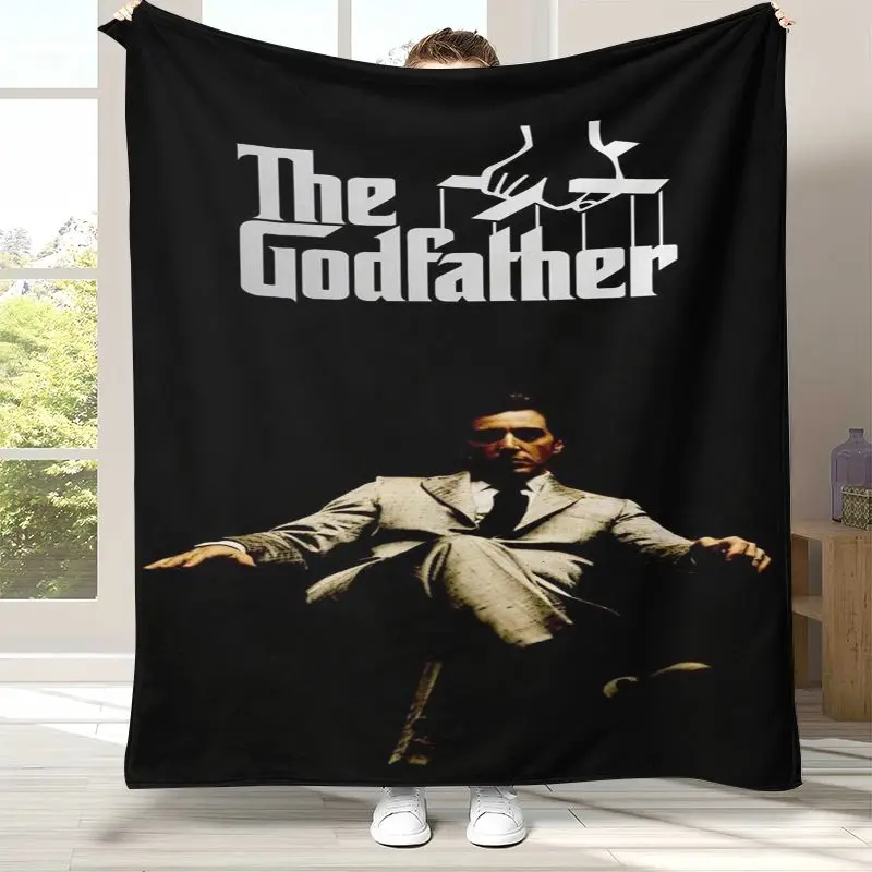 Vintage Movie The Godfather Vito Corleone Flannel Throw Blanket,Cozy Blanket for Bed,Sofa,Living Room,Picnic,Camping,Home Decor