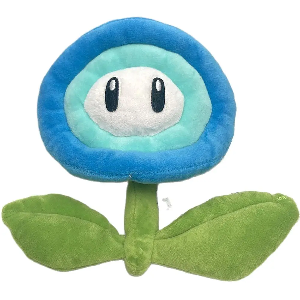 Super Mario Bros. Wonder Blue Ice Flower 7 inches Stuffed Animal , Switch Cartoon Game worlds Odyssey Maker Plush Toy