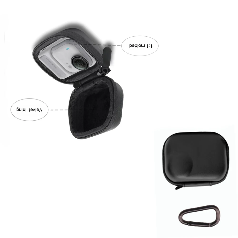 

Carrying Case for Insta360 Go Ultra, Travel Storage Bag PU Leather Protective Cover Organizer Case with Hook for Go Ultra Camera