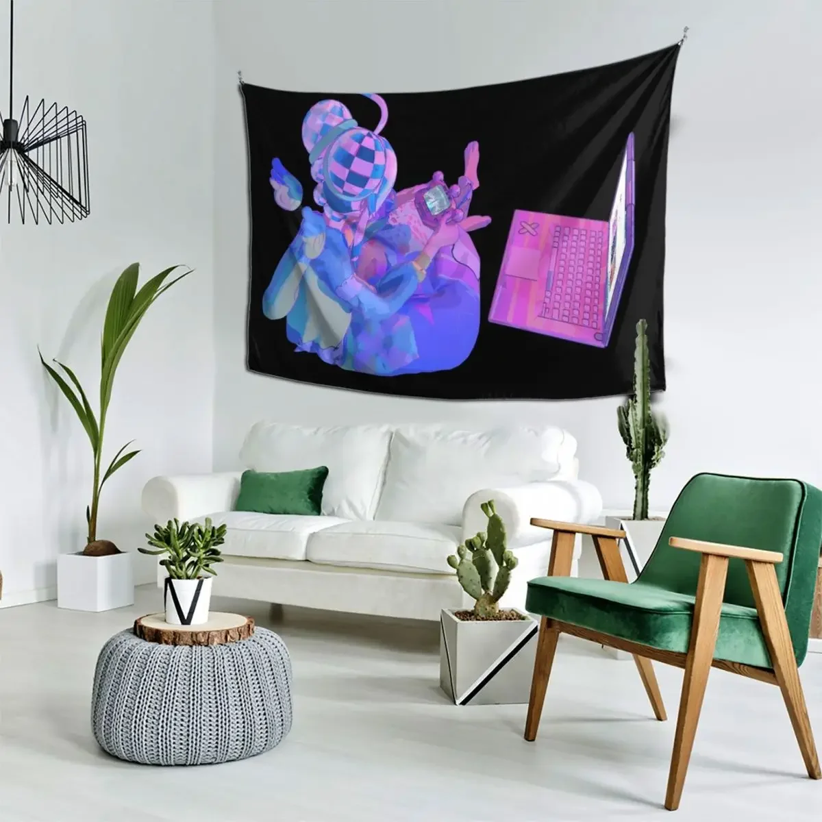 

Yameii Laptop Tapestry Wallpaper Bedroom Wall Coverings Decorative Wall Tapestry