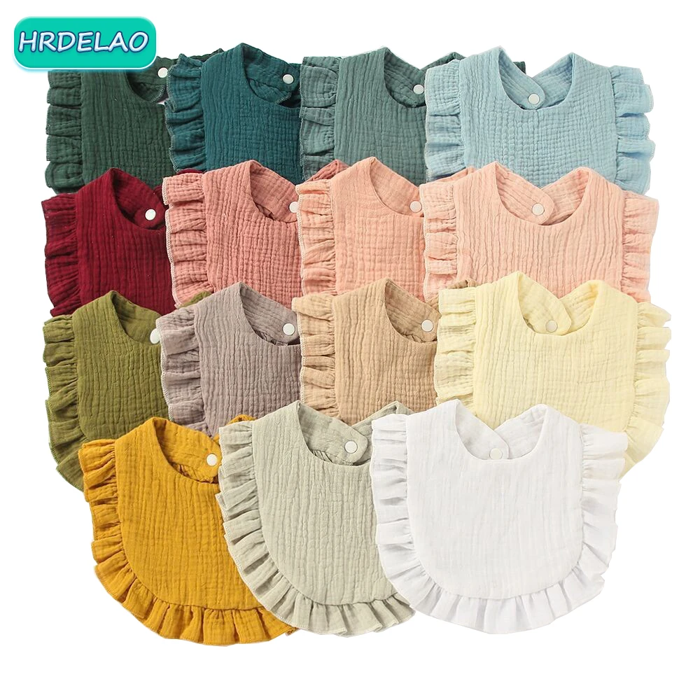 Newborn Baby Baby Stuff  Items Gauze Bib 6 Layer Pure Cotton 360 Degree Petal Vegetable Animal Baby Apron  for Children Gifts