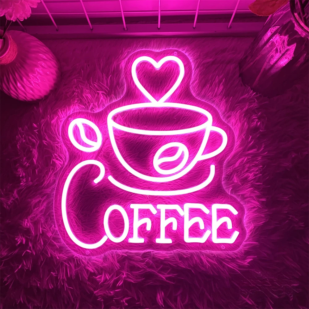 

Coffee Shop Neon Signs LED Light Cafe Party Shop Store Bubble Tea Milk Tea Drink Drinking Salon Library Custom Neon Sign Acrylic