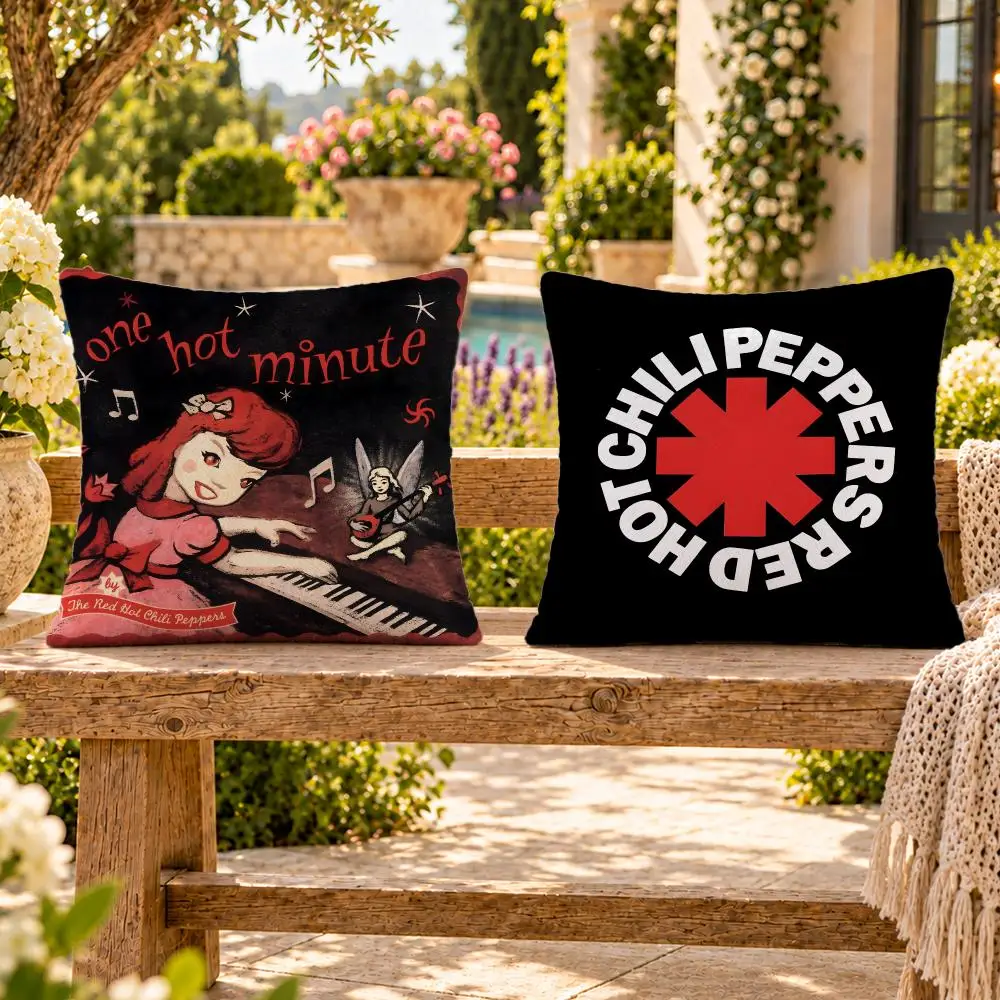 Band Funk Red Hot Chili Peppers Cushion Cover Soft Plush Throw Pillow Cover Washable Sofa Bed Patio Chair Home Decor