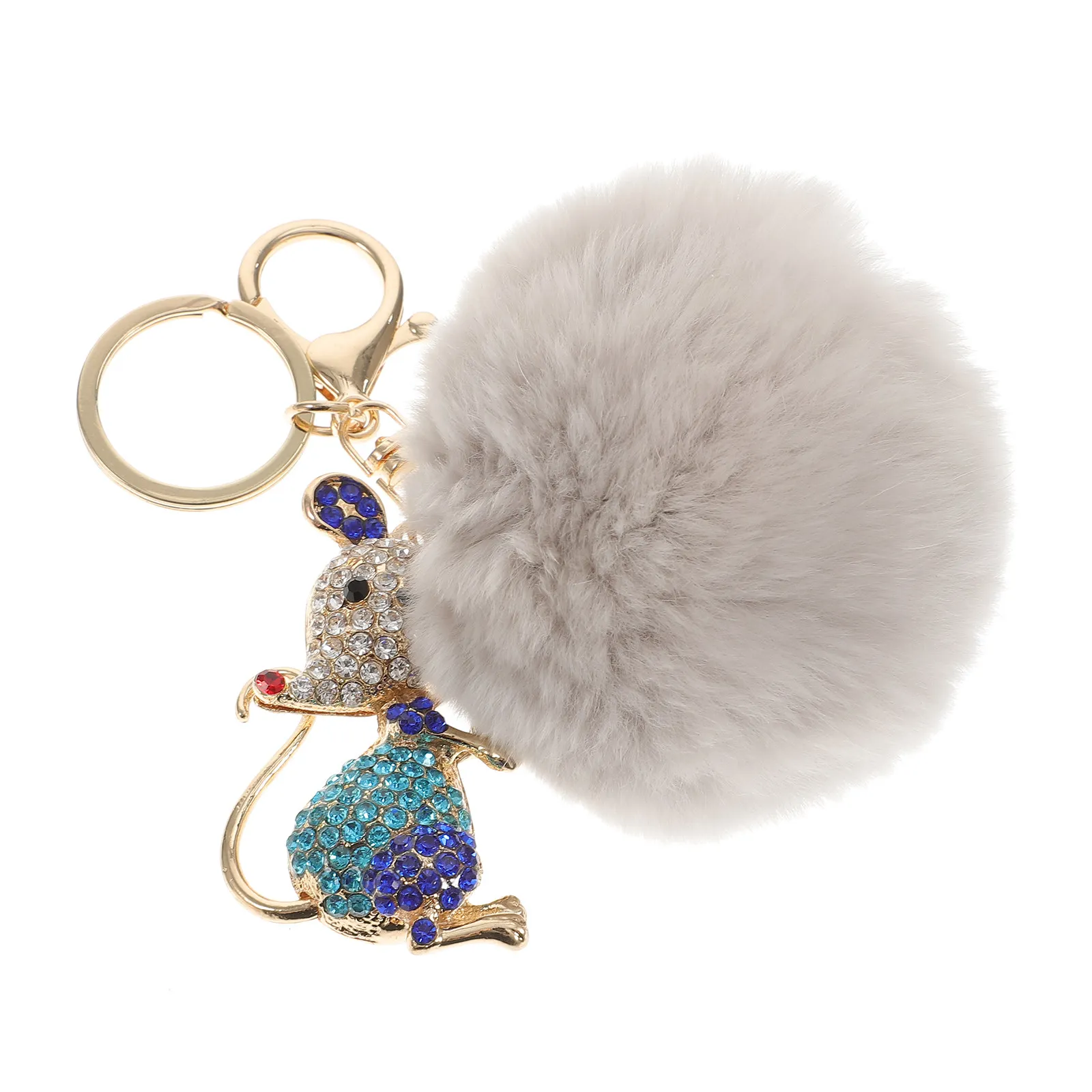 

Брелок для ключей с маленькой мышкой из страз, подвеска для сумки, случайный цвет, стильное украшение для ключей, милый подарок для девочек и детей