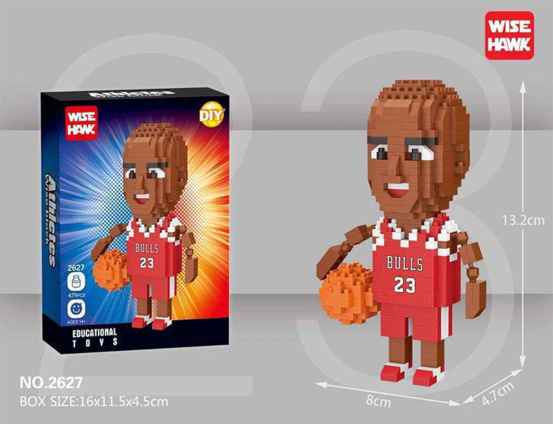 DIY Basketball Player Doll Model Micro Building Blocks Basketball Star Match Assembling Mini Bricks Toys For Kid Collection Gift