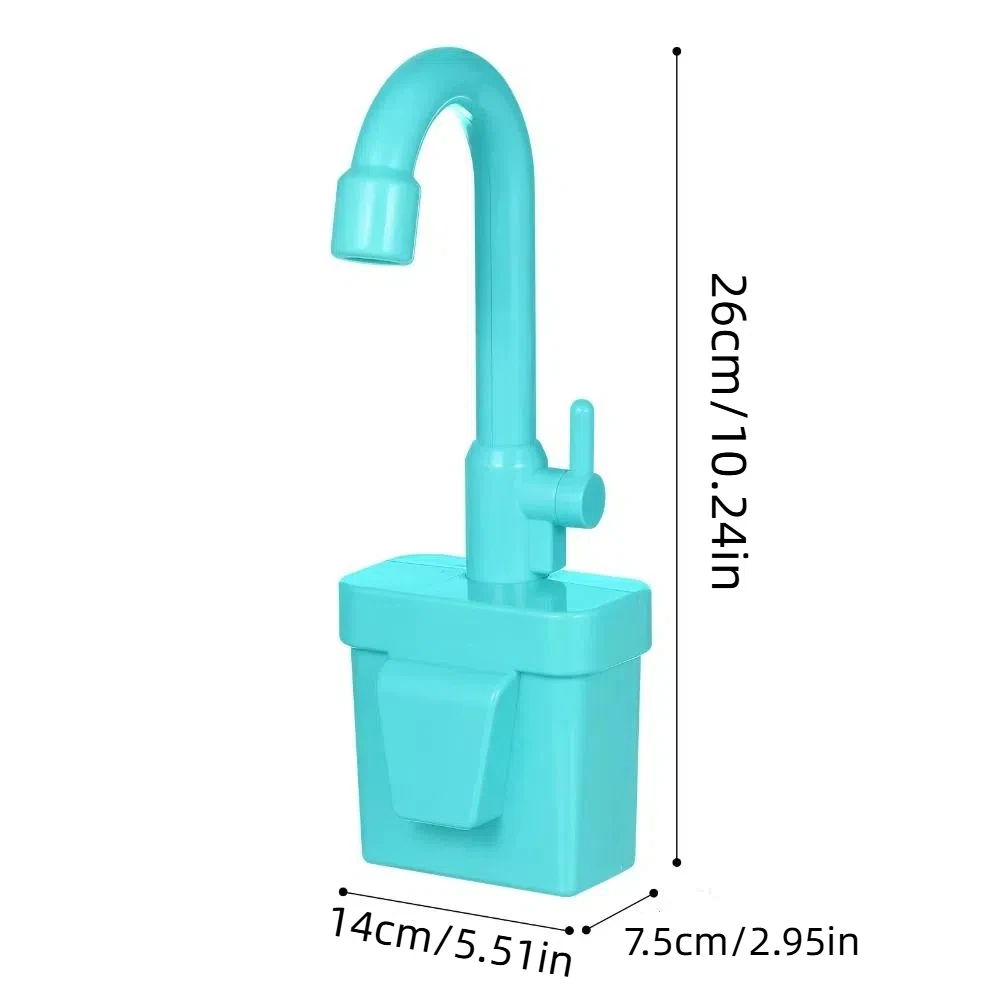 Toddlers Boys Single Hole Kitchen Sink Universal Rotatable Faucet Replacement Simulation Plastic Sink Faucet Play Tap Children