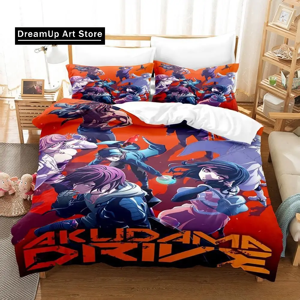 New Akudama Drive Bedding Set Single Twin Full Queen King Size Bed Set Adult Kid Bedroom Duvet cover Sets 3D Anime Bed Sheet Set