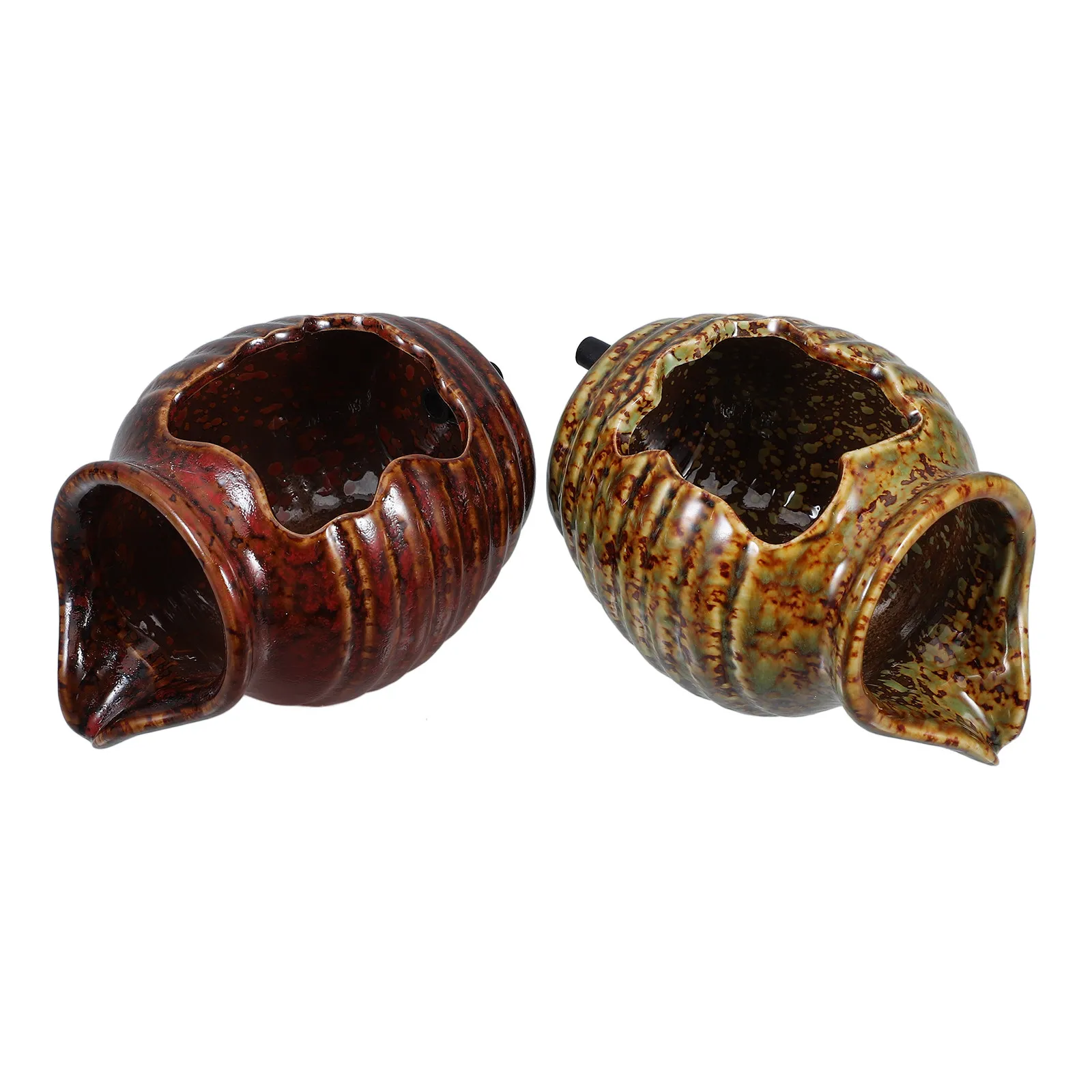

2Pcs Circulating Ceramic Jar Fish Tank Waterfall Fountain Indoor Outdoor Garden Decor Tabletop Water Fountain Ornament