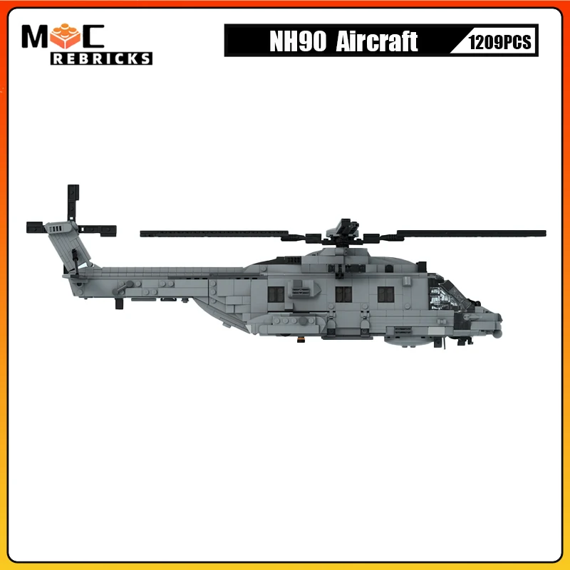 European Medium-sized Twin-engine Multirole Helicopter MOC Building Blocks DIY Hot Selling Battles Model Children's Bricks Toys