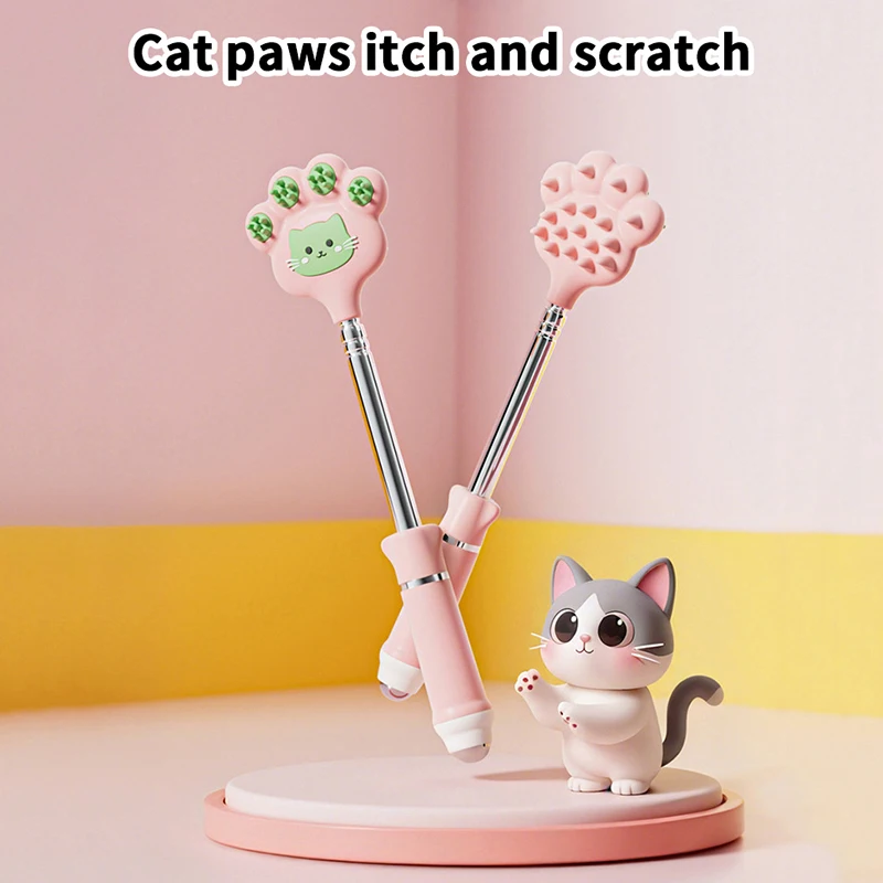 

Растягивающийся зудящий когтеточка из нержавеющей стали, кошачья лапа, когтеточка с магнитным шариком, телескопический инструмент для царапин спины, точечный массаж