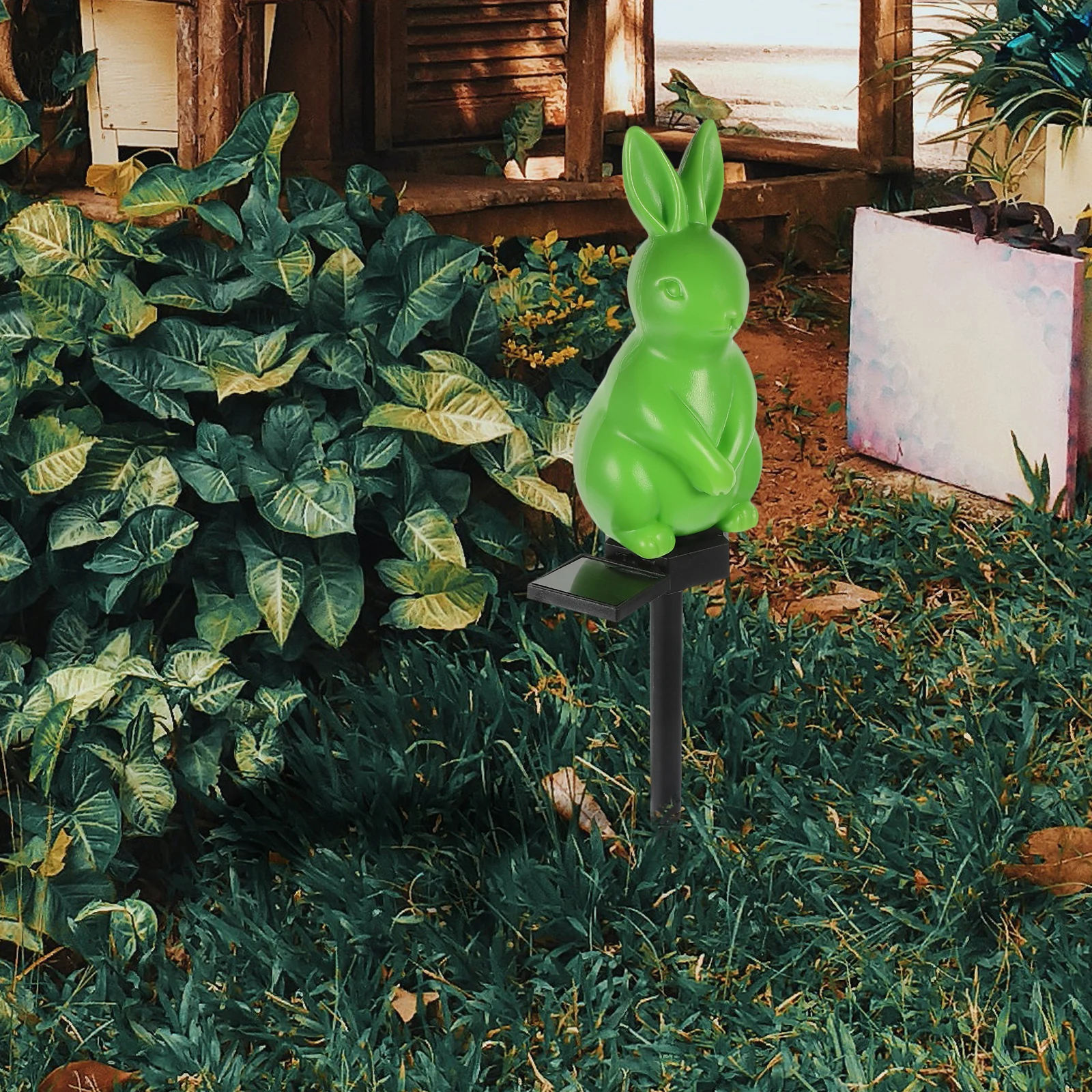 

Solar Rabbit Floor Lamp Garden Ornament Bunny Light Outdoor Statues Lantern Lights