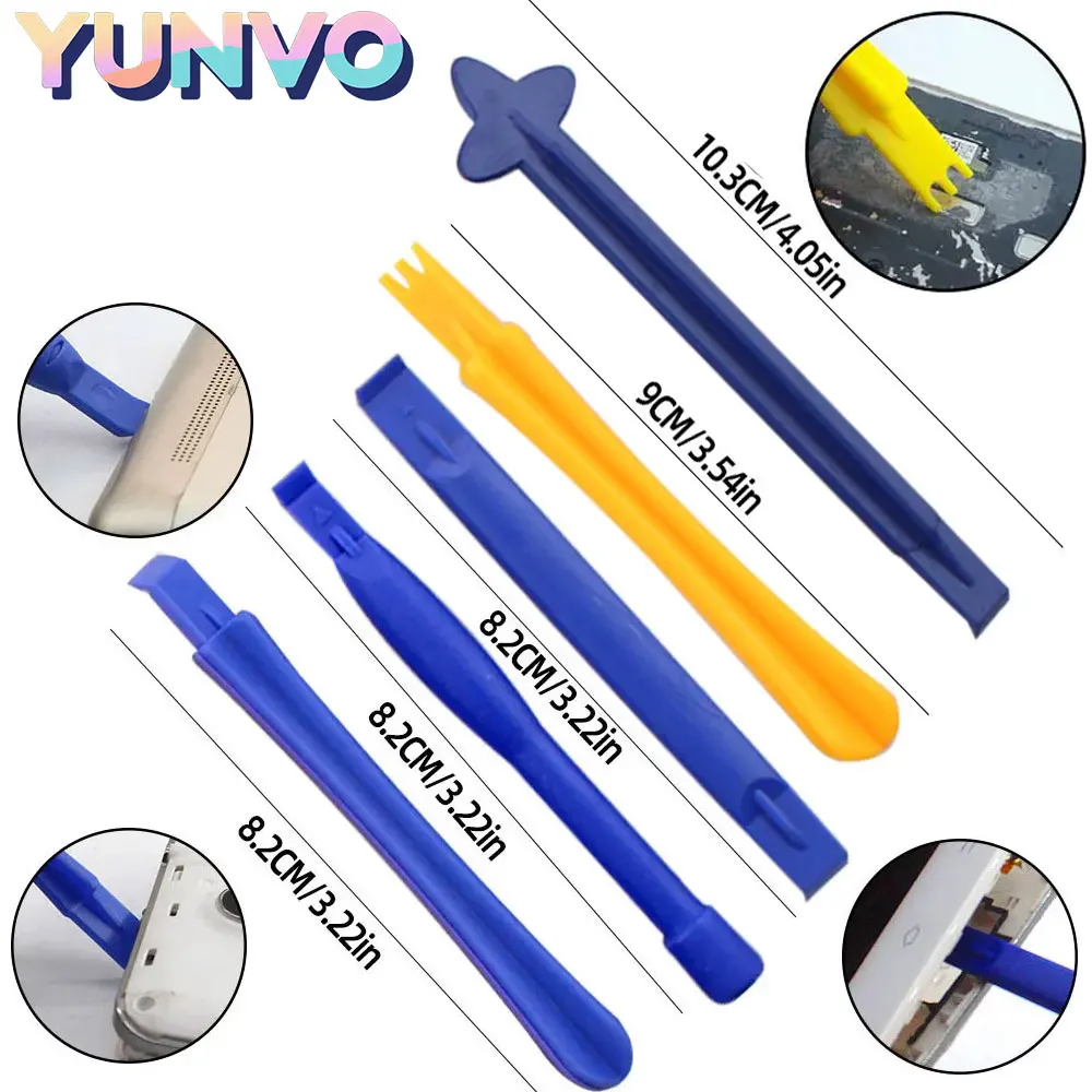 34Pcs Mobile Phone Repair Tools Plastic Pry Bar Blade Opening Screwdriver for Screen iPhone Laptop Computer Disassemble Hand Kit