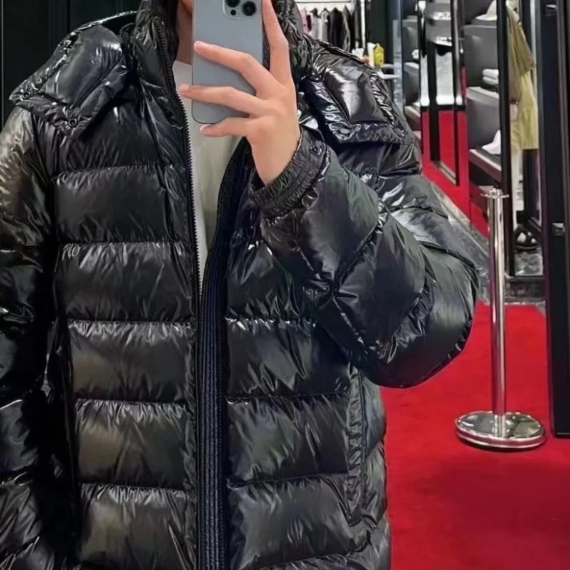 Осенне-зимний мужской и женский пуховик с капюшоном, теплая куртка с принтом букв, модная мужская куртка